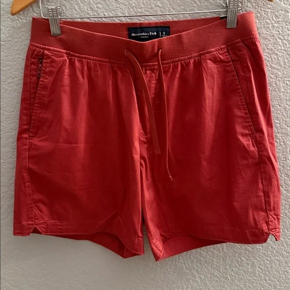 Abercrombie & Fitch Men’s All Day Sienna Red Pull-On Shorts Size Small - Picture 2 of 8